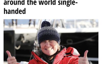 Matthew Barker is quoted in the ‘Welcome back Pip’ article as Barker have been a keen sponsor and admiring supporter of Vendeé Globe solo yachtswoman Pip Hare.